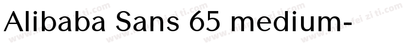 Alibaba Sans 65 medium字体转换